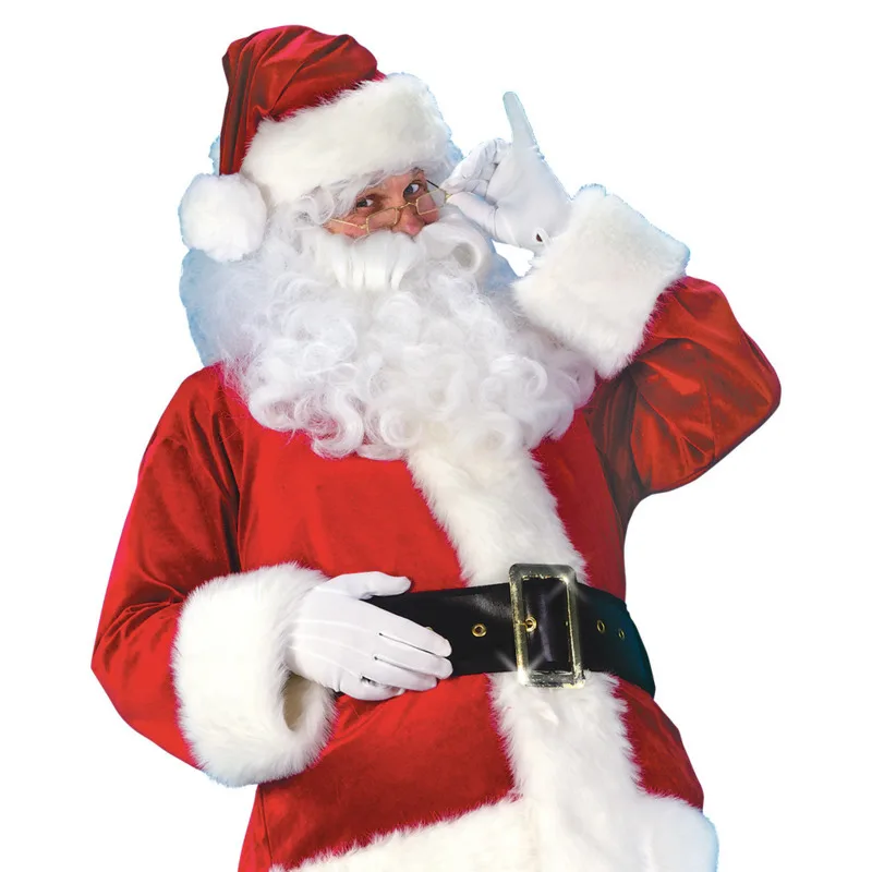 Christmas Clothes Santa Claus Set Costumes Gold Velvet Festive Atmosphere Cosplay Performance Costumes Festival Wholesale New