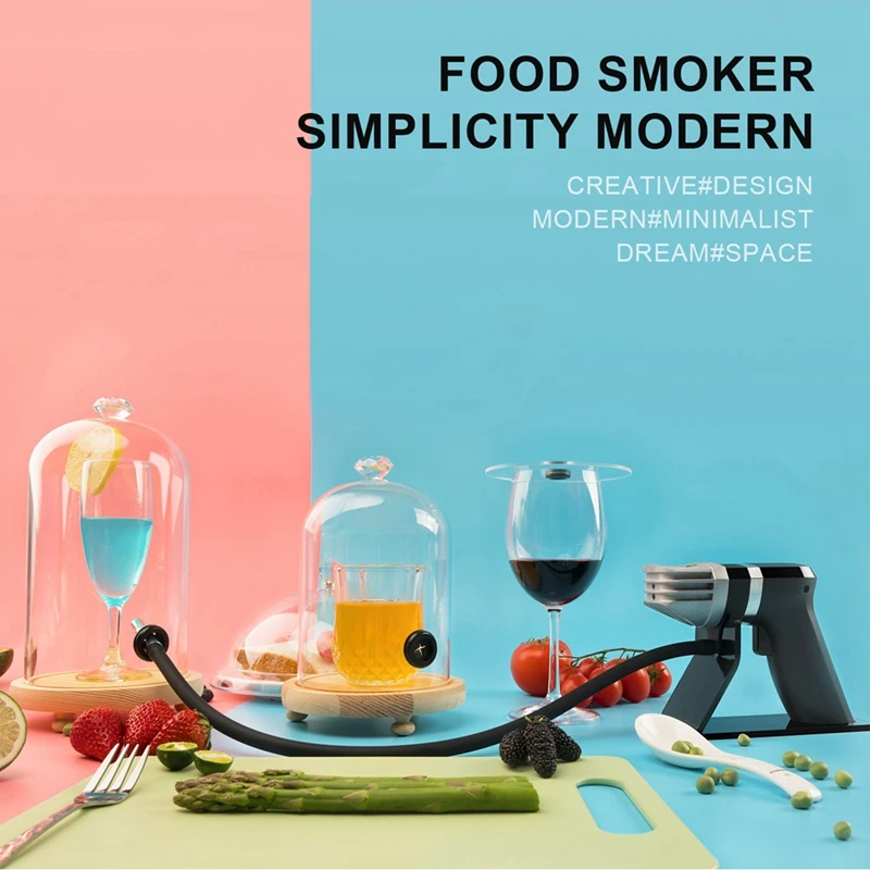 Smoker Portable Handheld Smoking Cooking Tool For Food Beverage Cocktail Smoker Wood Chip Smoke Injection Machine