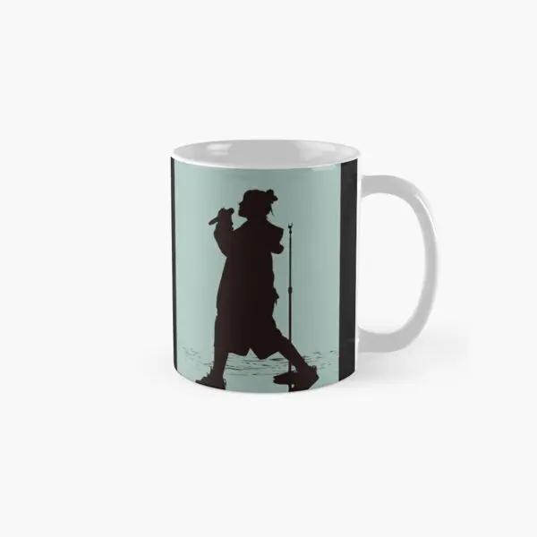 Green Background Silhouette Classic  Mug Gifts Tea Coffee Image Design Simple Photo Picture Drinkware Cup Printed Handle Round