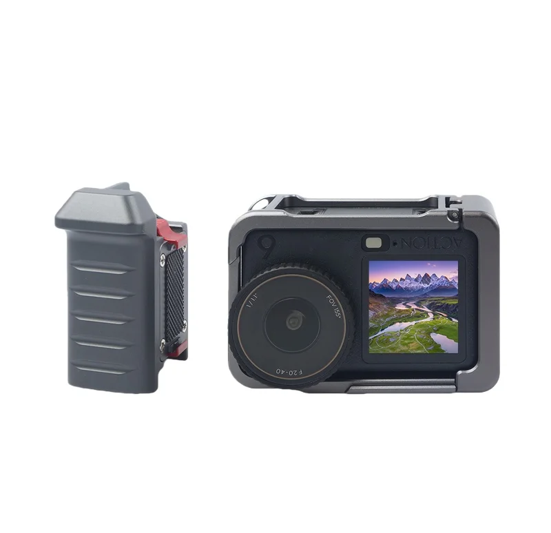 

For DJI Action 6 Camera Grip Kit Protective Frame Adapter Accessory - Action Camera Support Kit