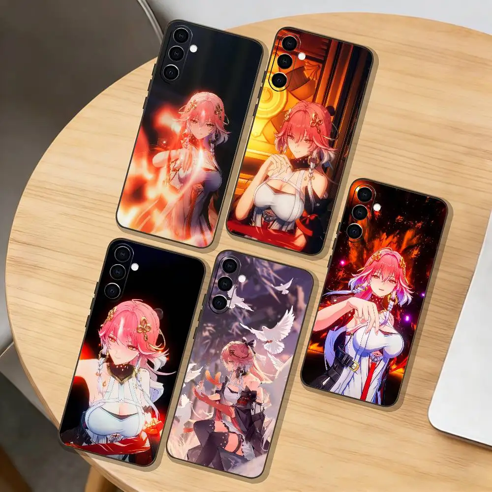 

Aemeath Wuthering Game Cute Phone Case For Samsung Galaxy A73,A72,A71,A70,A53,A52,A51,Others Soft Black Cover