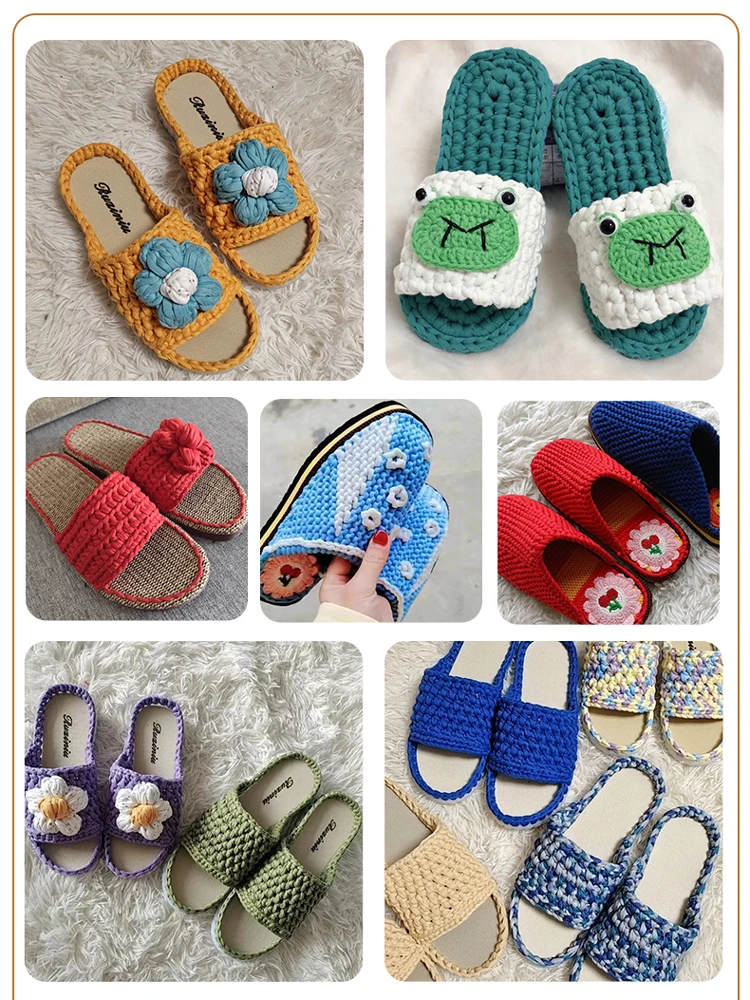 2Pcs T Shirt Crochet line Thick Soft Cloth Yarn for Hand Knitting Crocheting Woven Handbag Blanket mat slipper Thick Flat thread