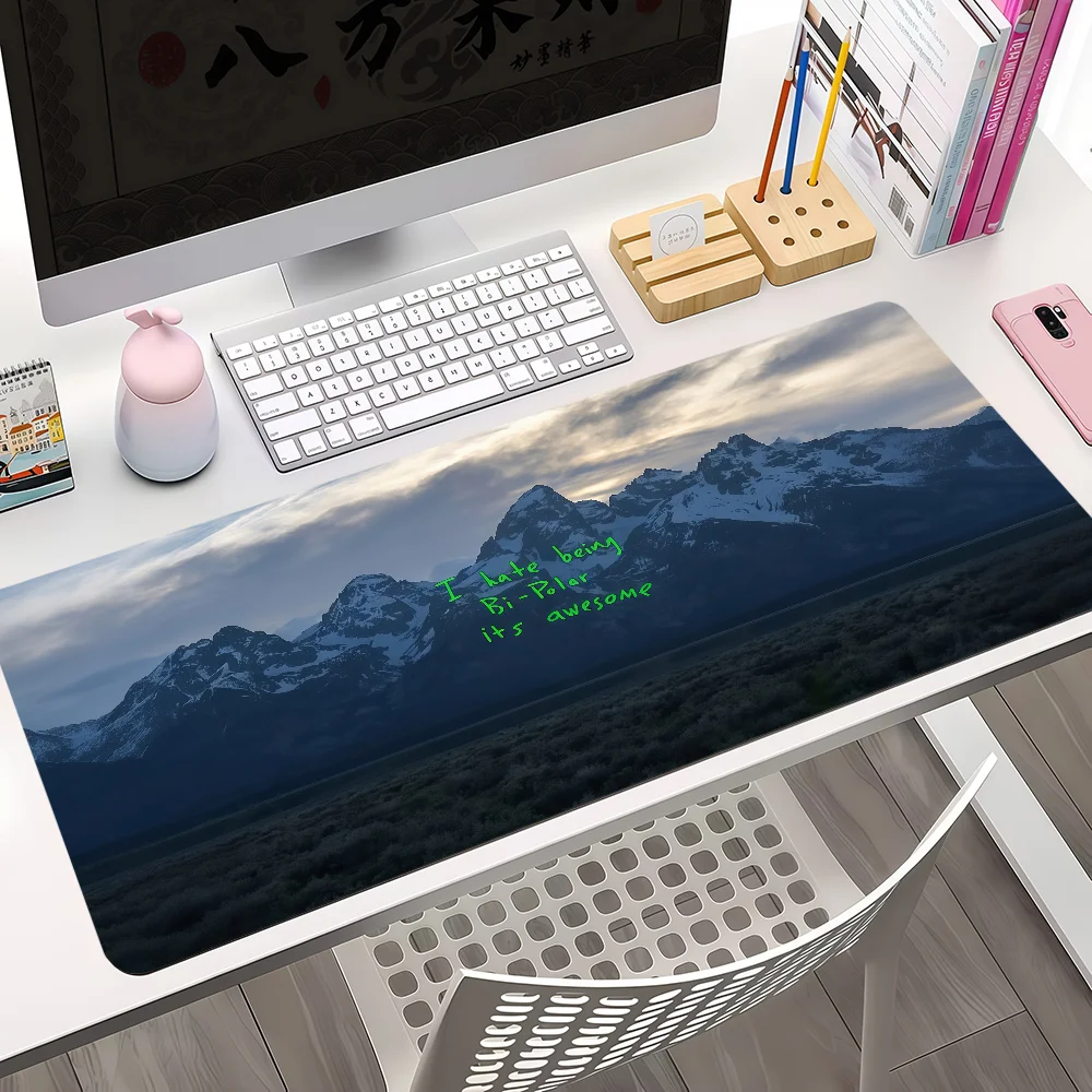 Singer K-Kanye Mouse Pad Large Non-slip Lockedge Desktop Computer Desk Mat Writing Keyboard MousePad Office Gamer Fans Student