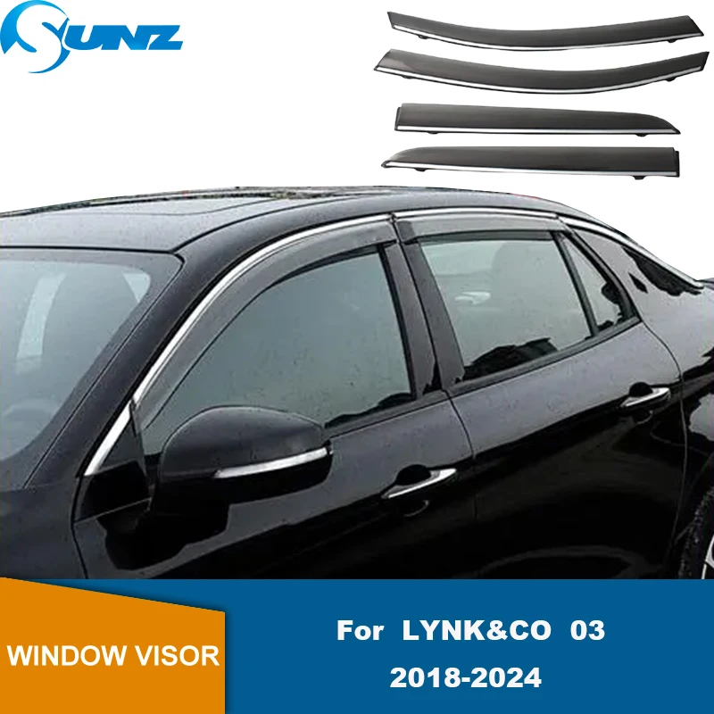 

Side Window Deflector For LYNK&CO 03 2018 2019 2020 2021 2022 2023 2024 Weathershield Sun Rain Guard Window Visor CarAccessories