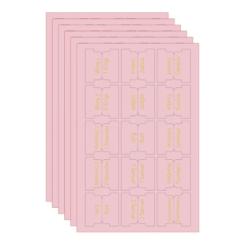 6 листов библейские индексные вкладки розовые декоративные библейские вкладки Библии ламинированные библейские вкладки журналы