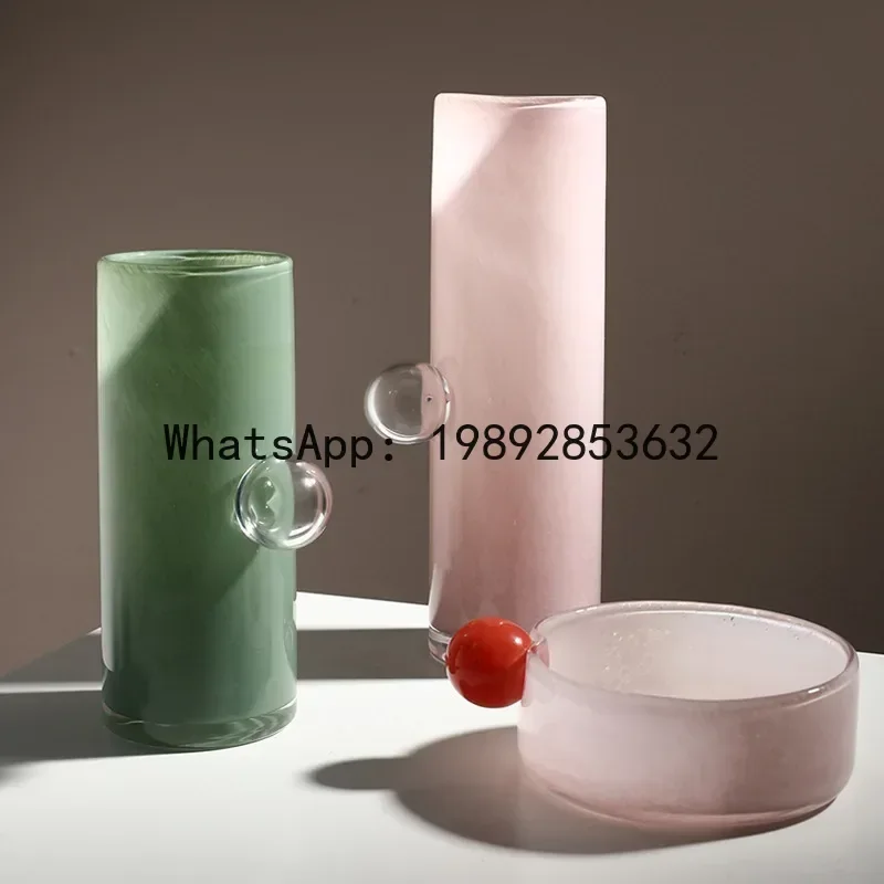 

Glass Vase Geometric Glass Sphere Glass Fruit Bowl Desktop Storage Container Flower Vase Floral Arrangement Accessories