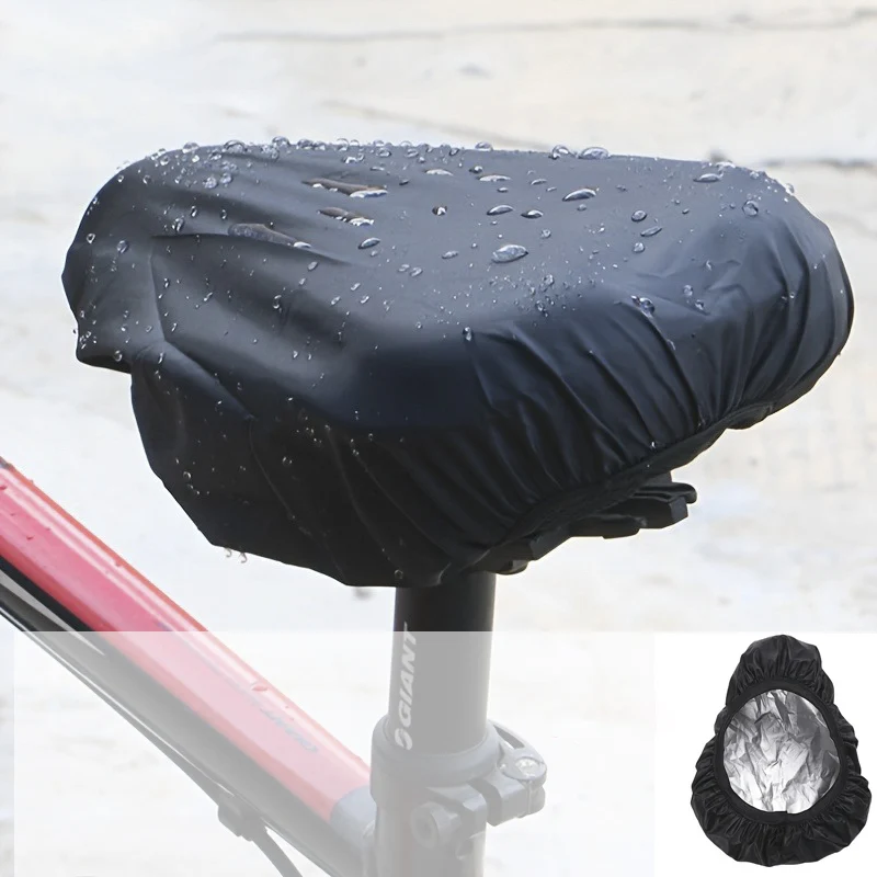 

2pcs Bicycle Seat Waterproof Cover Bike Cushion Protective Rain Cover Saddle Elastic Dust Rain Resistant Uv Protector