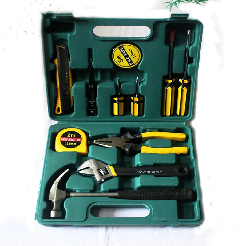 Hardware Tools 12-Piece Portable Vehicle-Mounted Emergency Toolbox Set Screwdriver Combination Tools