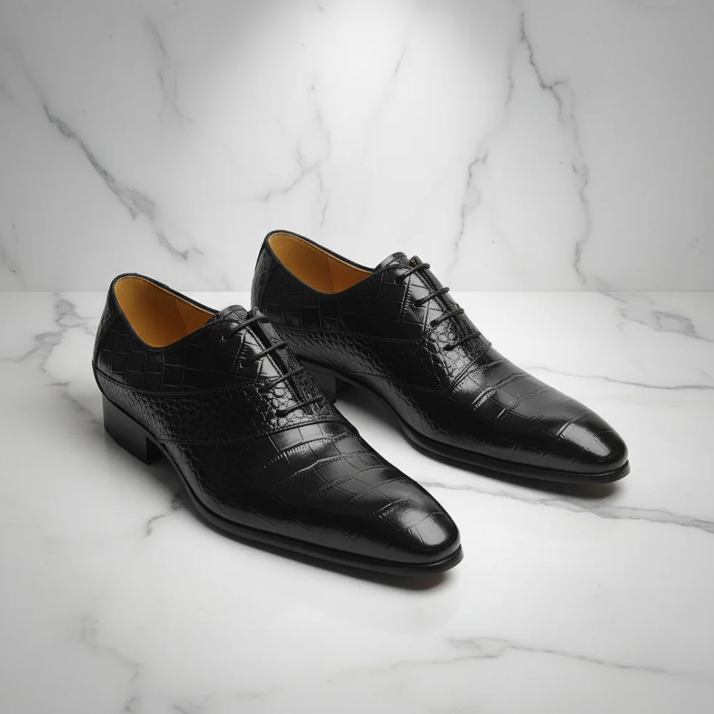 

Leather Dress Shoes for Men Handmade Hot Sale Classic Style Printing Elegant Luxury Formal Office & Wedding Party Lace Up Shoe