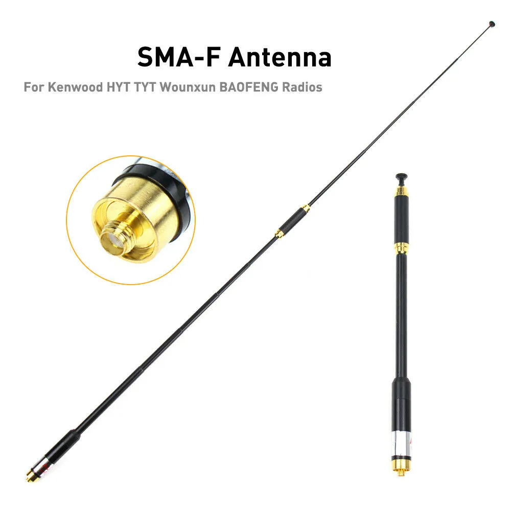 Imagem -03 - Walkie Talkie cs Antena Telescópica Tática Al800 Banda Dupla Vhf Uhf Sma-antena Fêmea Substituir para Baofeng Uv5r Uv-9r Rádio