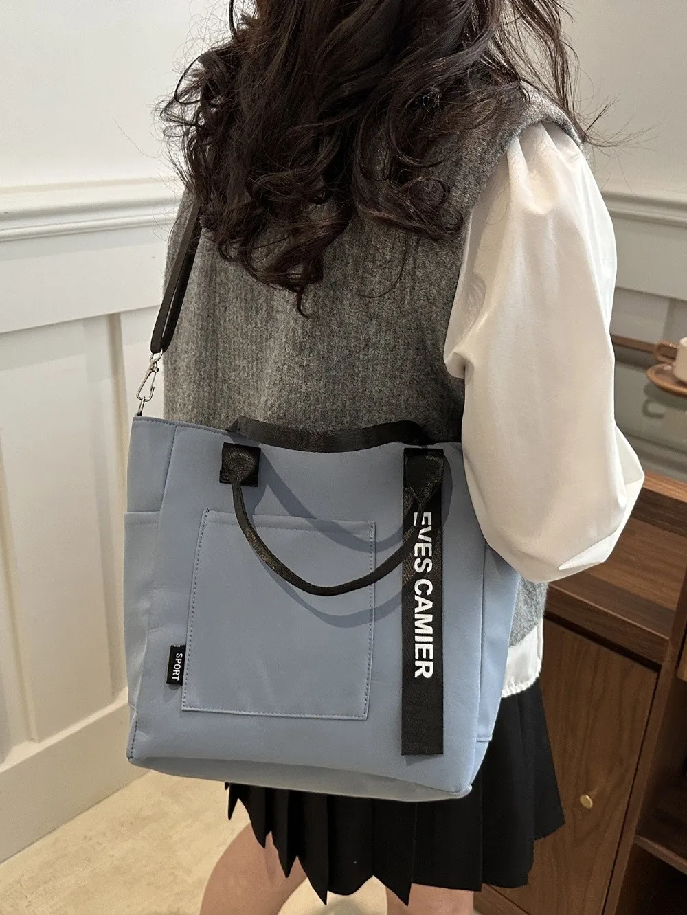 Langlebige Große Kapazität Schultertasche Wasserdichte Canvas Umhängetasche Tragetasche – Detail 16
