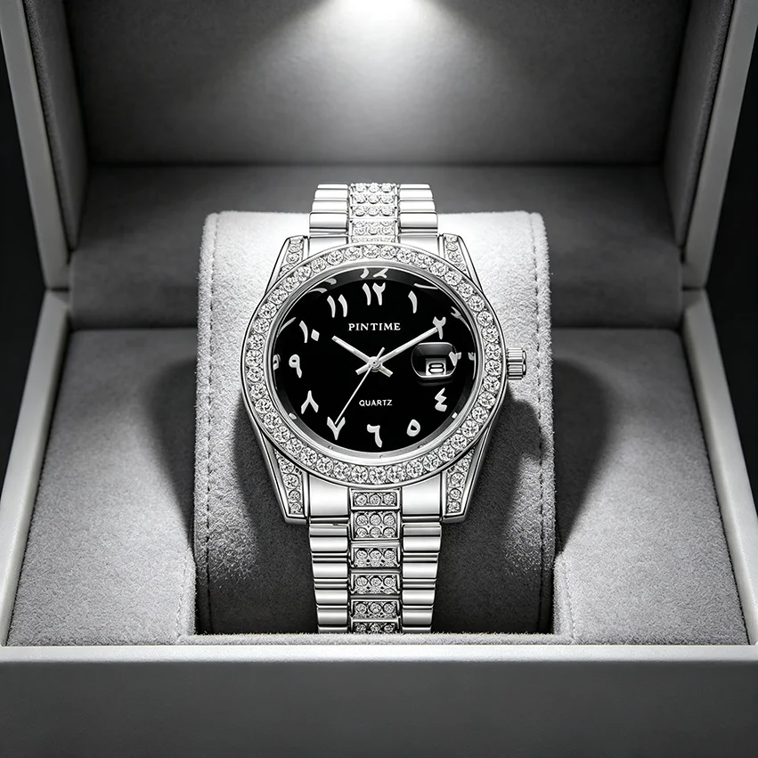 New Fashion Women Watches Rhinestone Casual Watch Clock Women Watch Arabic Scale Men Wristwatch Relogio Feminino Women Watch Men