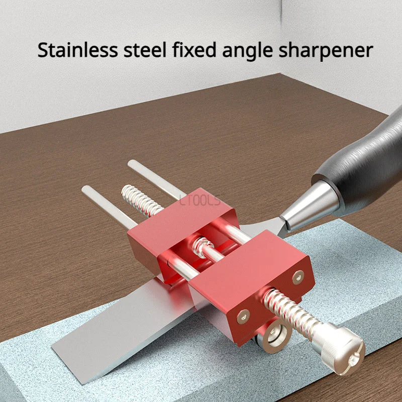 

Stainless Steel Sharpener Knife Sharpener Blade for Wood Chisel Honing Angle Guide Sharpening Woodworking Sharpener Jig Roller