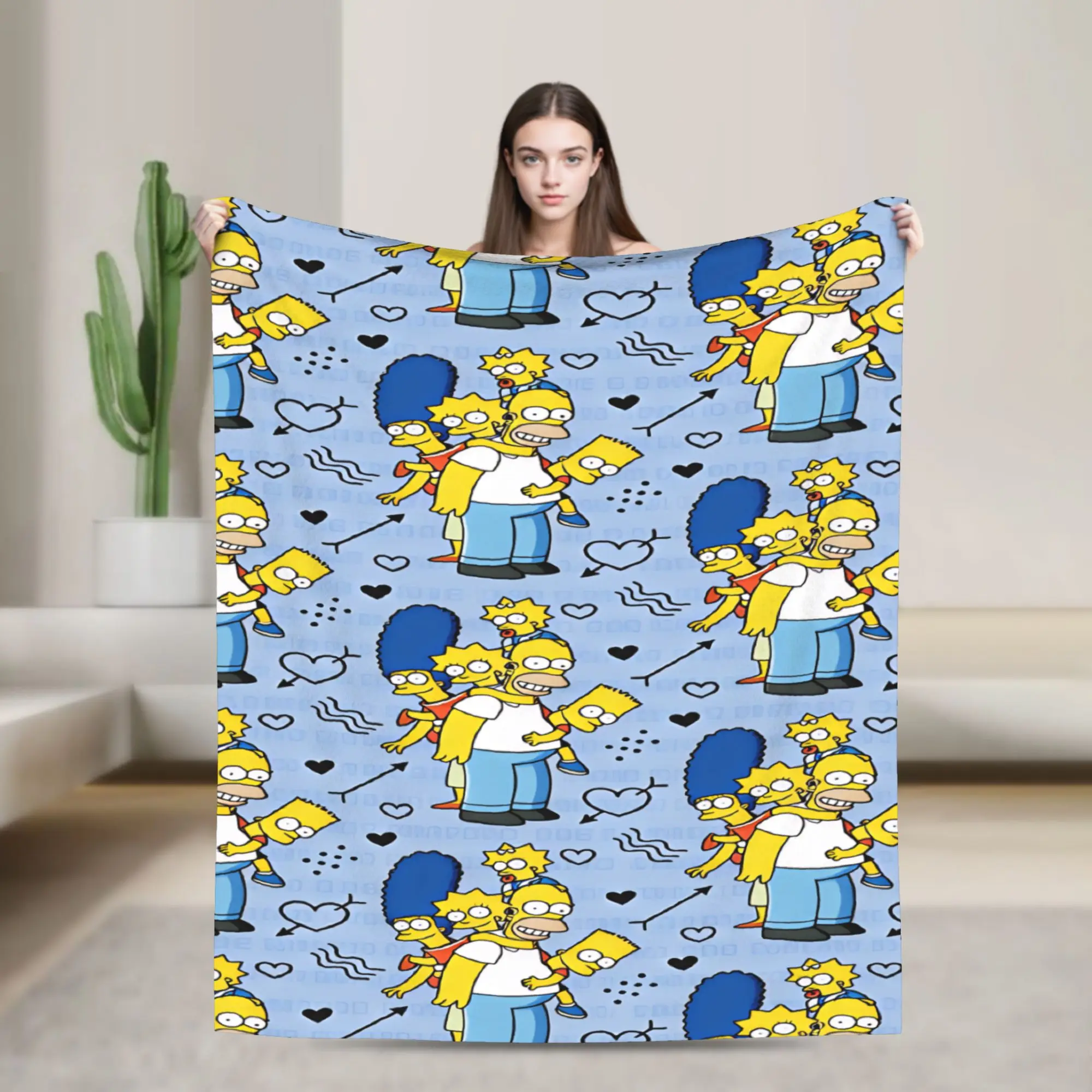 The S-simpsons  Super Soft Blankets  Travel Plush Bedding Throws Print Couch Chair Flannel Bedspread Sofa Bed Cover