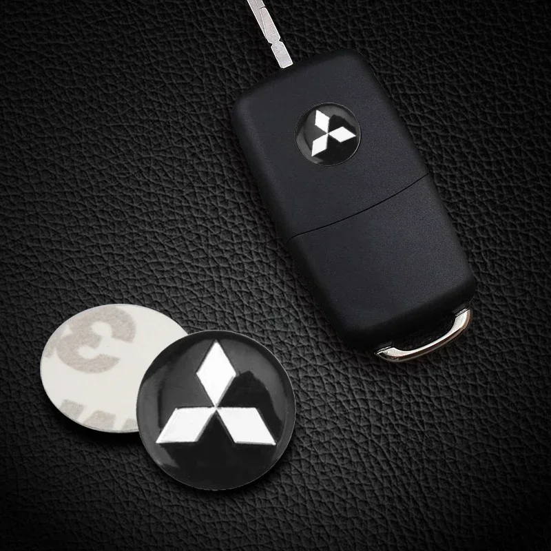3pcs Car Key Remote Control Badge Sticker for Mitsubishi ASX Aerobus Lancer Cordia Pajero Outlander Galant Mirage Montero