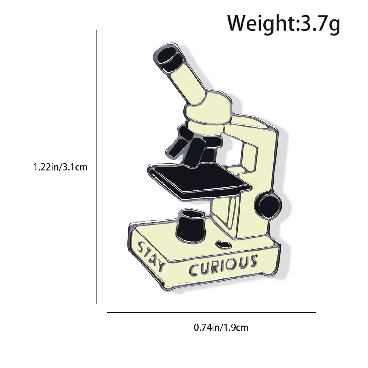 Hanreshe Microscope Enamel Pin Lab Brooch Medical Science Jewelry Lapel Backpack Coat Badge for Doctor Nurse Scientist