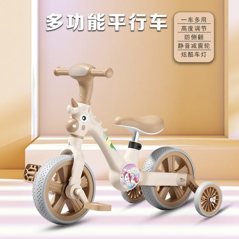 

Children's Balance Bike Multi Functional 2-in-1 Sliding Bike Anti Fall Adjustable 2-6-Year Old Baby Tricycle