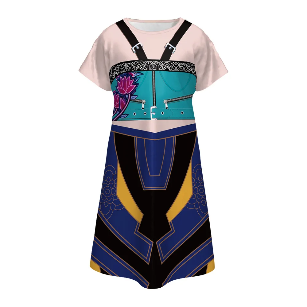 

K-Pop Rumi платье для косплея для девочек Хэллоуин сценическое представление Rumi Hunters 3D печать костюм для ролевых игр праздничное платье