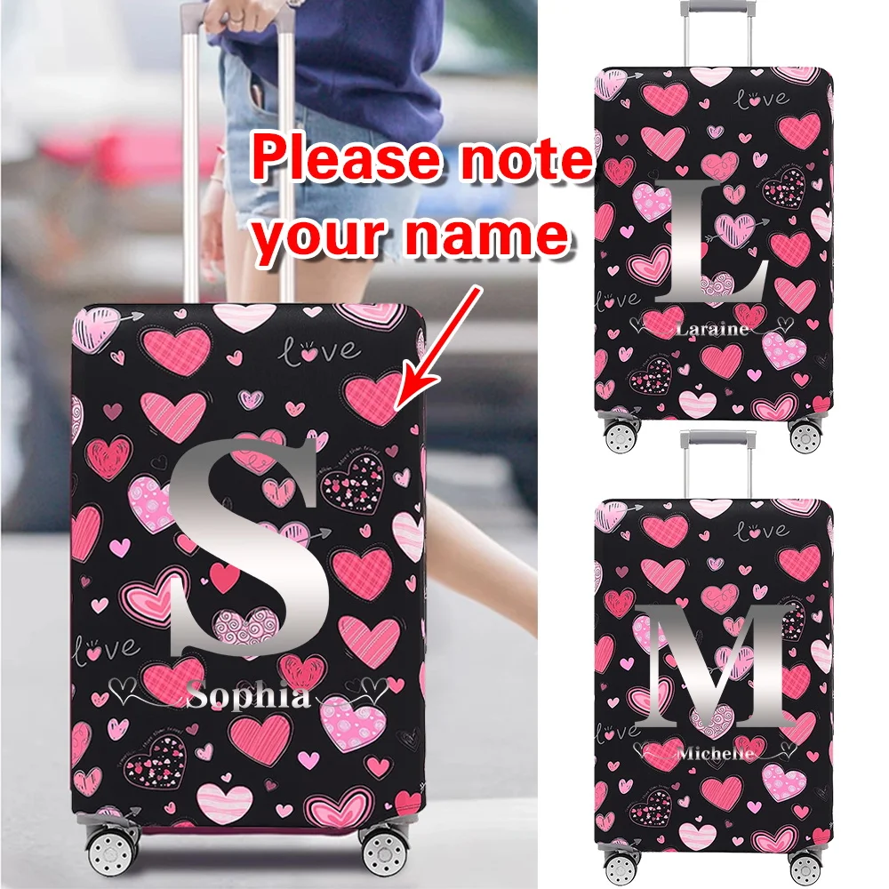 

Персонализированный индивидуальный чехол для тележки с именем, дорожные аксессуары, толстый эластичный протектор, 18-32 дюйма, пылезащитные чехлы, чехол для багажа