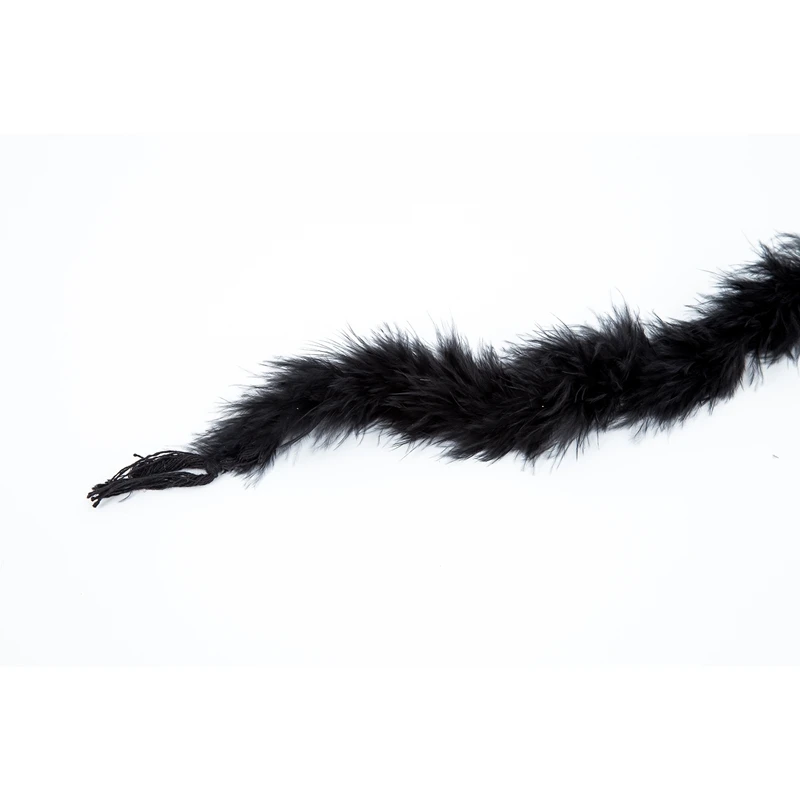 2Pcs 6 Foot Marabou Feather Boa For Diva Night Tea Party Wedding - Black