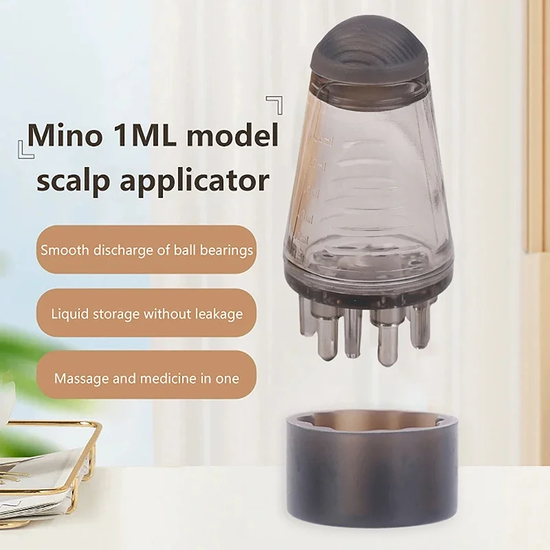 Scalp Applicator Hair Regrowth  Styling Solution Guide Comb Hexagon Head Oil Roller Ball Massage Relaxation Tools