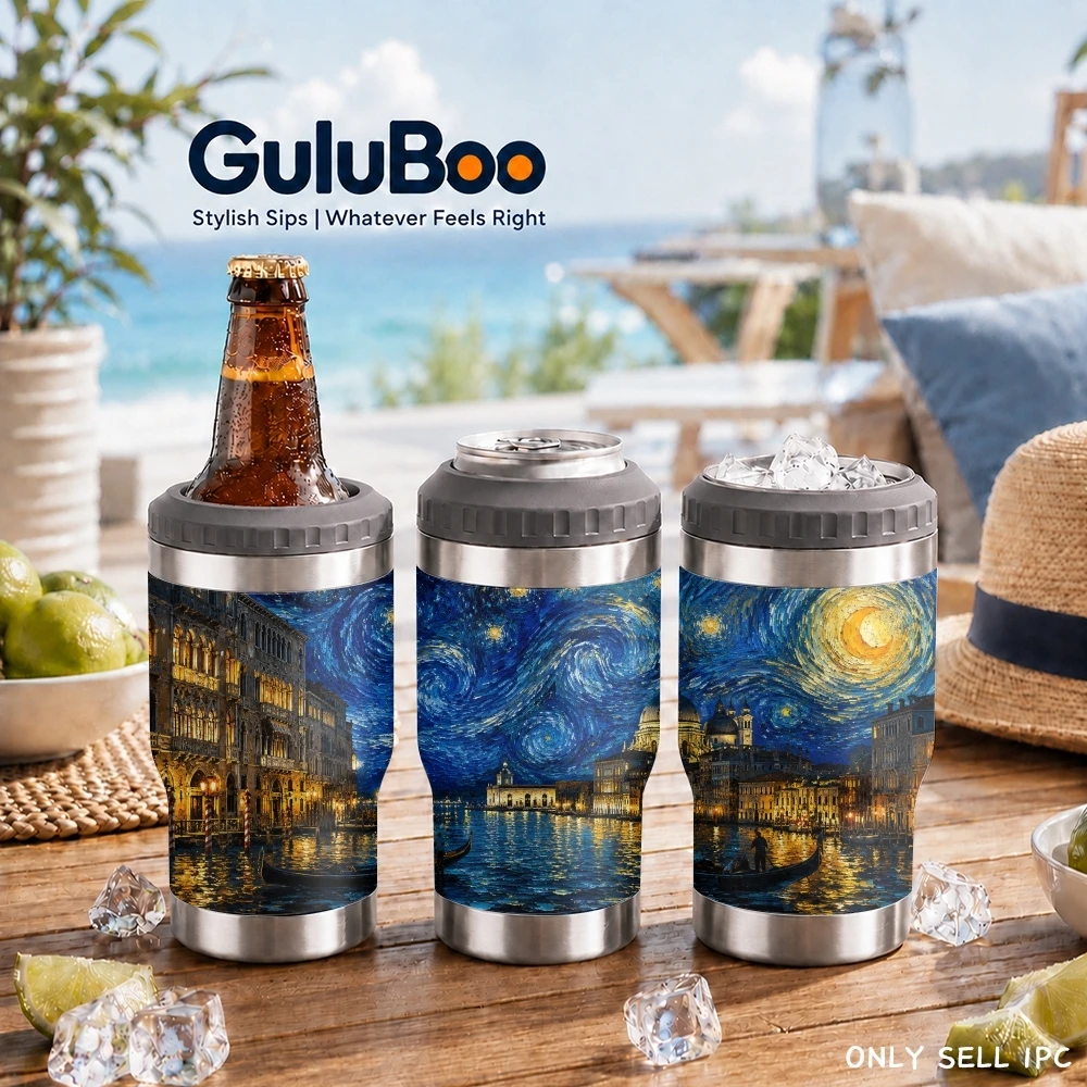 The Starry Night Vacuum Flasks 4-in-1 Versatile Cooler: One Cup, Total Freedom from Brews to Beer