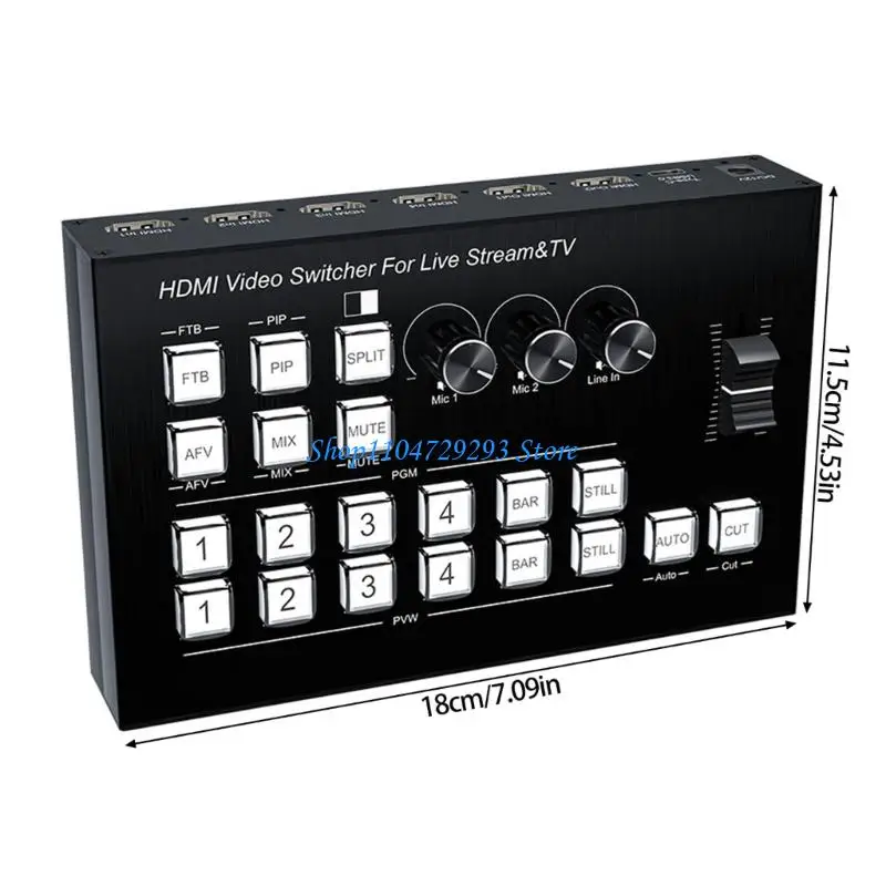 Y2GD Production Switcher หน้าจอการประมวลผล 30Hz แสดงระบบผสมเหตุการณ์สด