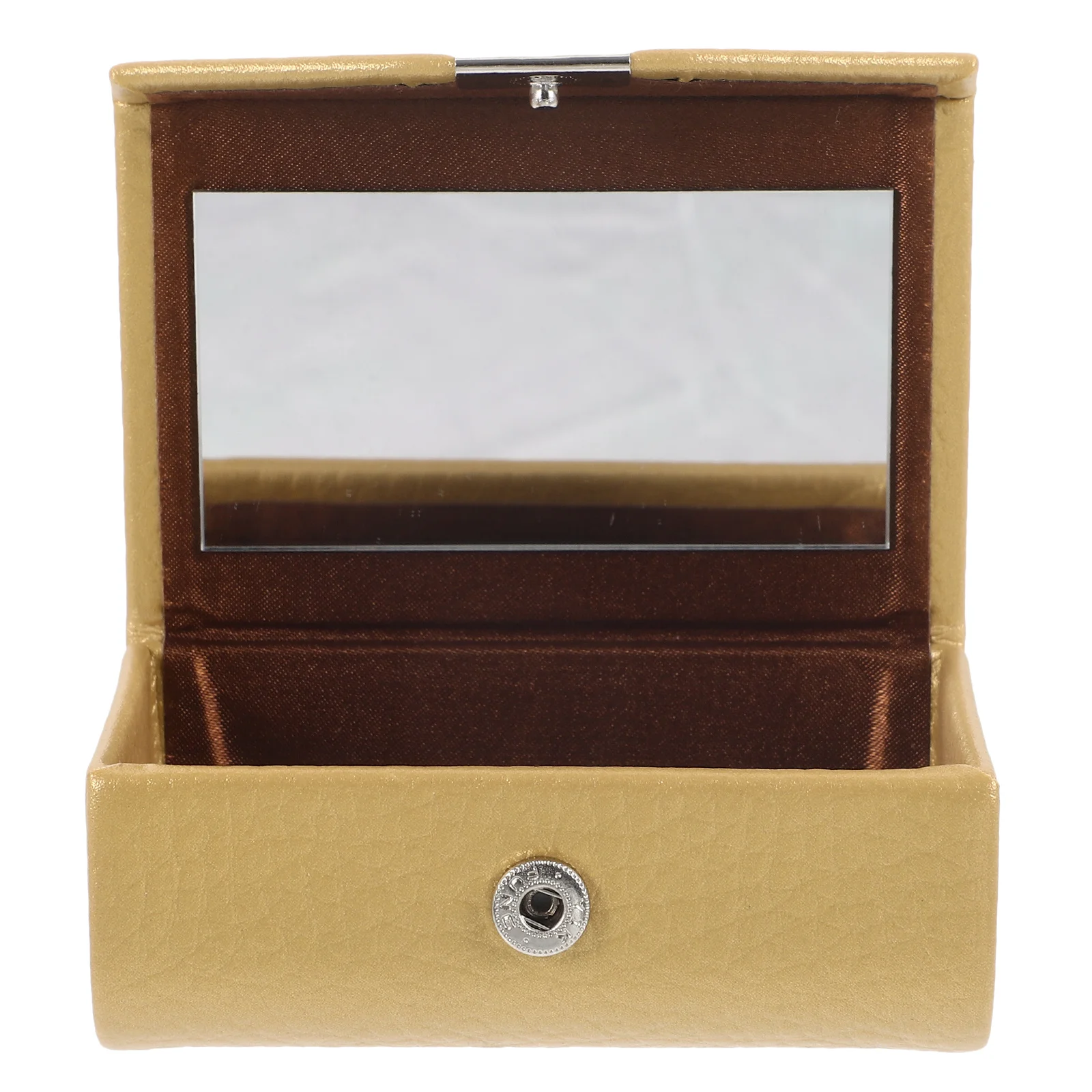 

Lipstick Case Dual Slot Portable Small Lipstick Holder Mirror Compact Makeup Organizer Travel Purse Storage Box