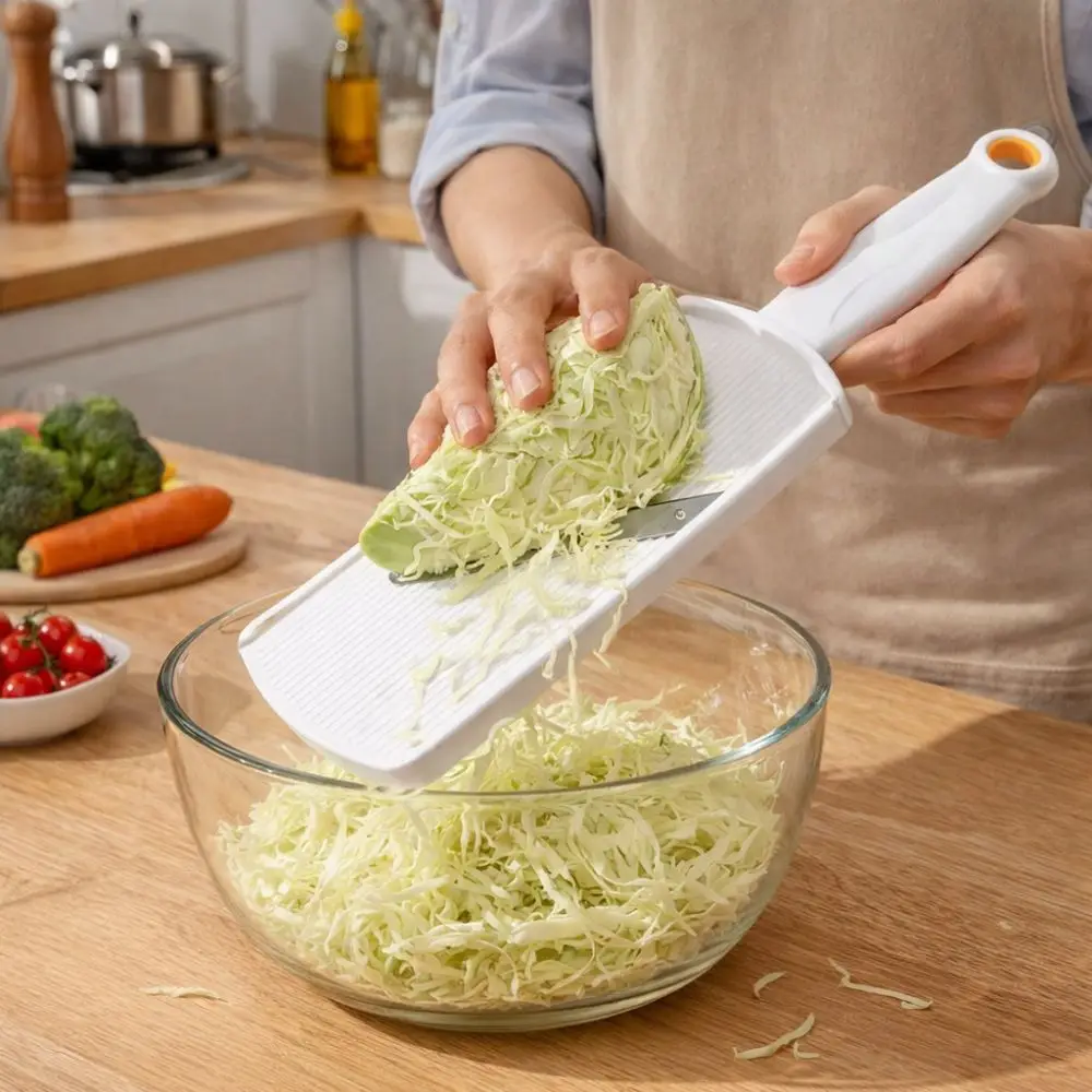 Manual Cabbage Grater Ultra-fine Slicing with Hand Protector Vegetable Slicer All-in-One Plastic Vegetable Chopper