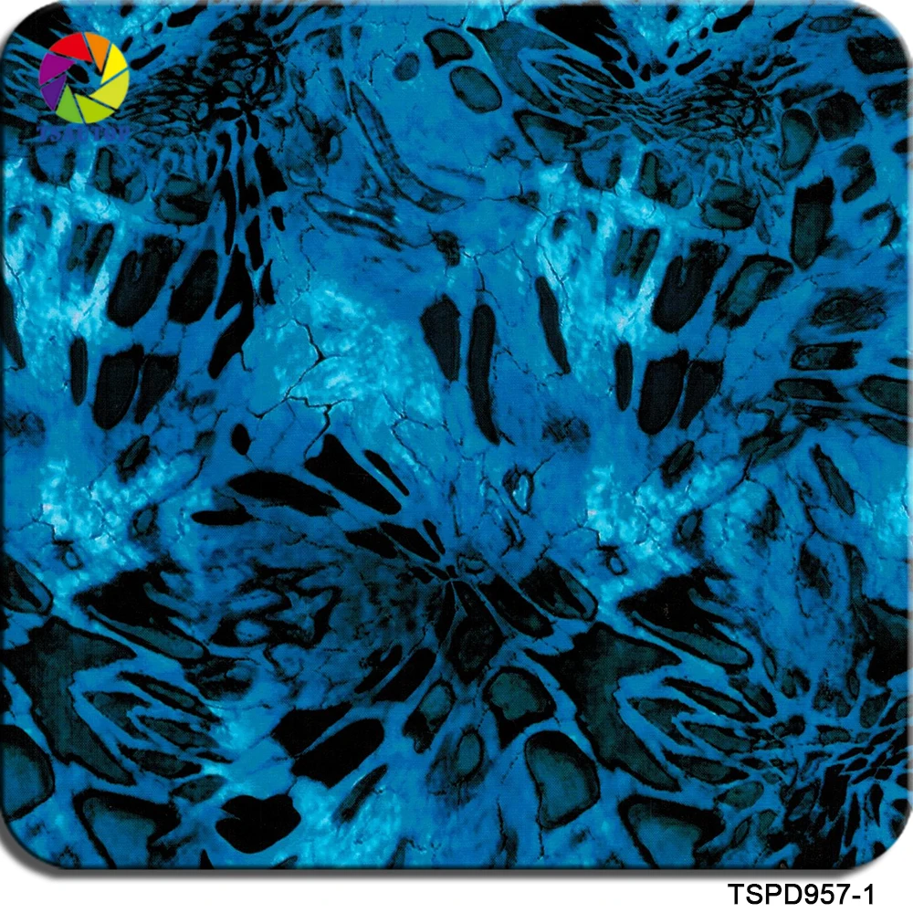 TSAUTOP TSPD957-1 blue snake skin 0.5mX2m/10m  hydro dipping film water transfer hydrographic film