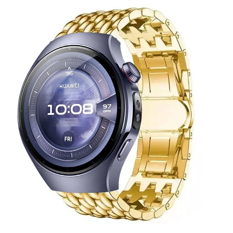 Ремешок из нержавеющей стали 22 мм для Huawei Watch 5, 46 мм, металлический ремешок для Huawei Watch 4 3Pro GT2 3 4 5 5Pro 46 мм/Honor 4Pro GSPro GS4 3