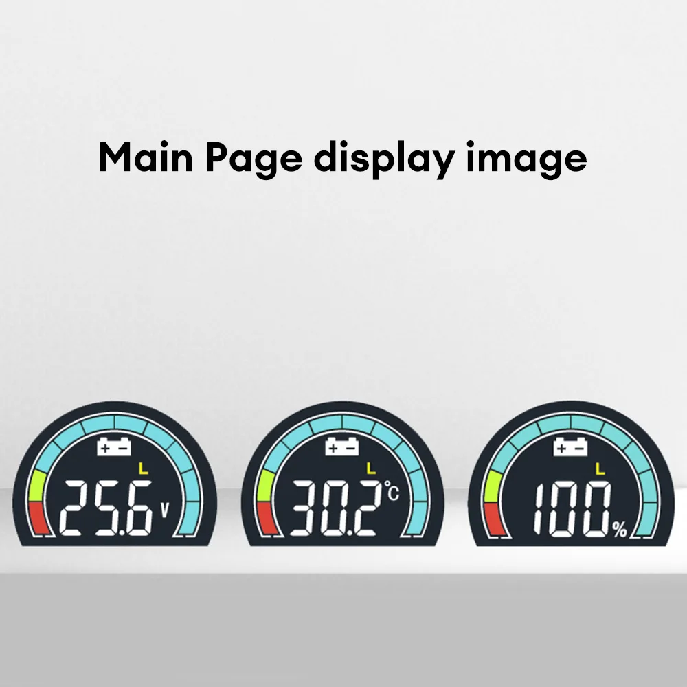 5918 DC7-100V Digital Circular Voltmeter Waterproof Battery Capacity Monitor Voltage Tester Universal Battery Level Indicator