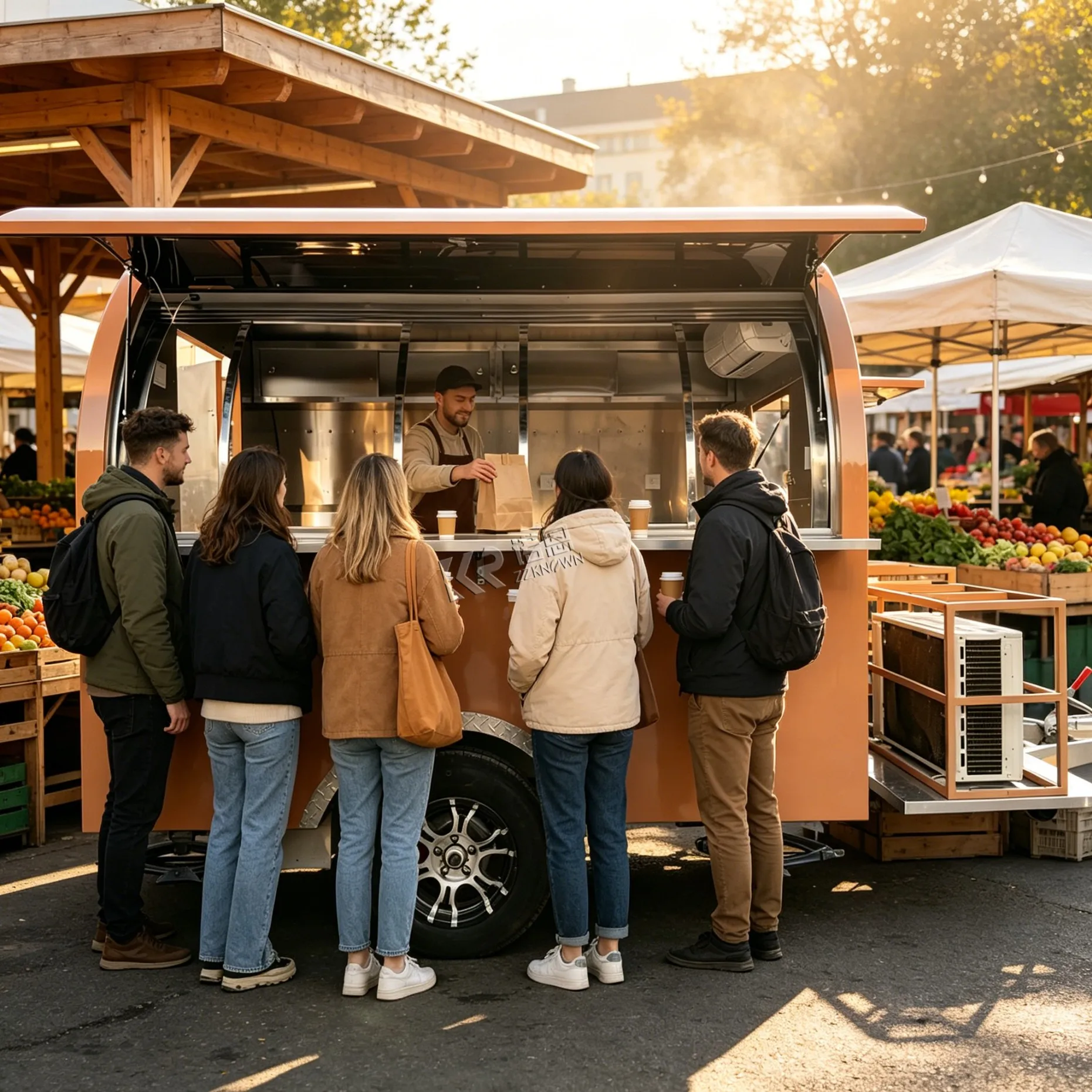 Ice Cream Cart Fast Food Van Bbq Food Trucks Mobile Churros Food Trailer Street Vending Truck For Sale