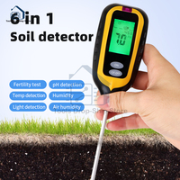 6 in 1 Soil Tester PH Detector Acidity Meter illuminance Meter Temperature Hygrometer Moisture Meter Moisture Fertility ℃ ℉