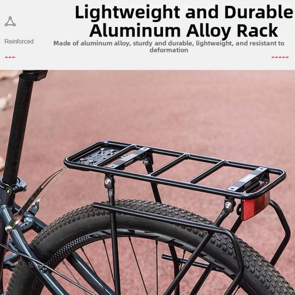 Bicycle rear rack aluminum alloy mountain bike rear seat steel luggage carrier high load capacity and stability