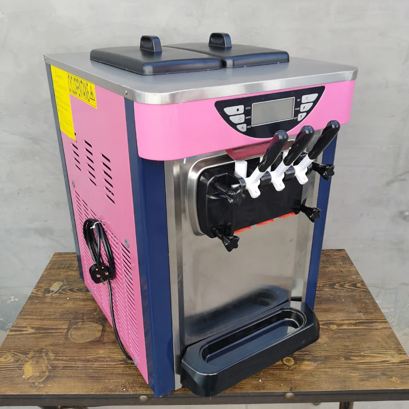 Soft Ice Cream Machine Factory Outlet Ice Cream Makers Electric Desktop Three Taste