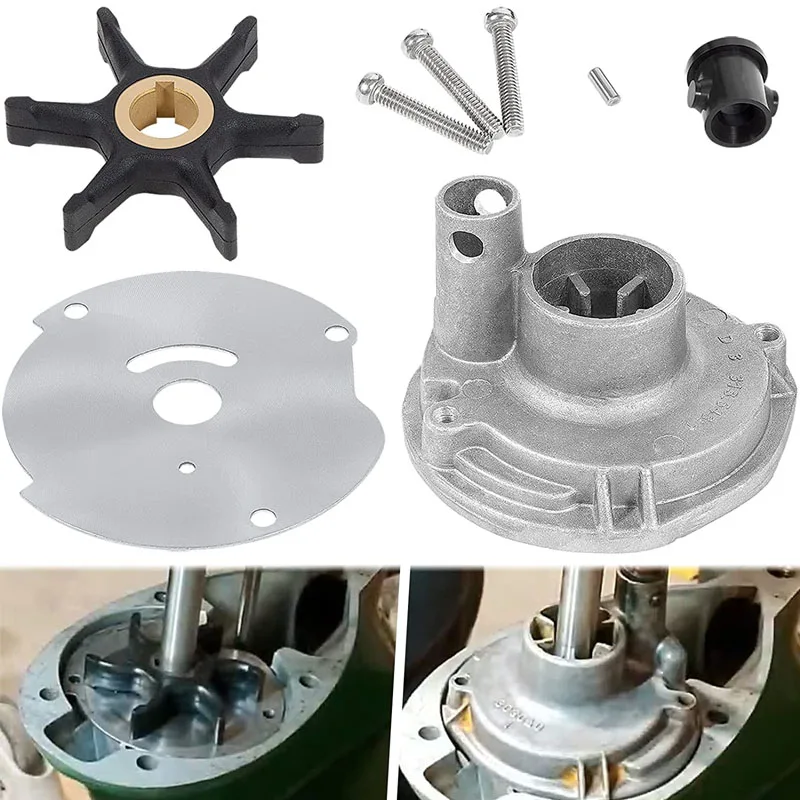 

YMT 382468 Water Pump & Impeller Kit with Housing for Johnson Evinrude 10hp, 15hp, 18hp, 20hp, 25hp,Replaces18-3377, 777806