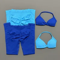 2 Piece Sports Set Women Yoga Backless Halter Bra High Waist Scrunch Seamless Pants Sport Suit Gym Sportswear Workout Set - Image 4