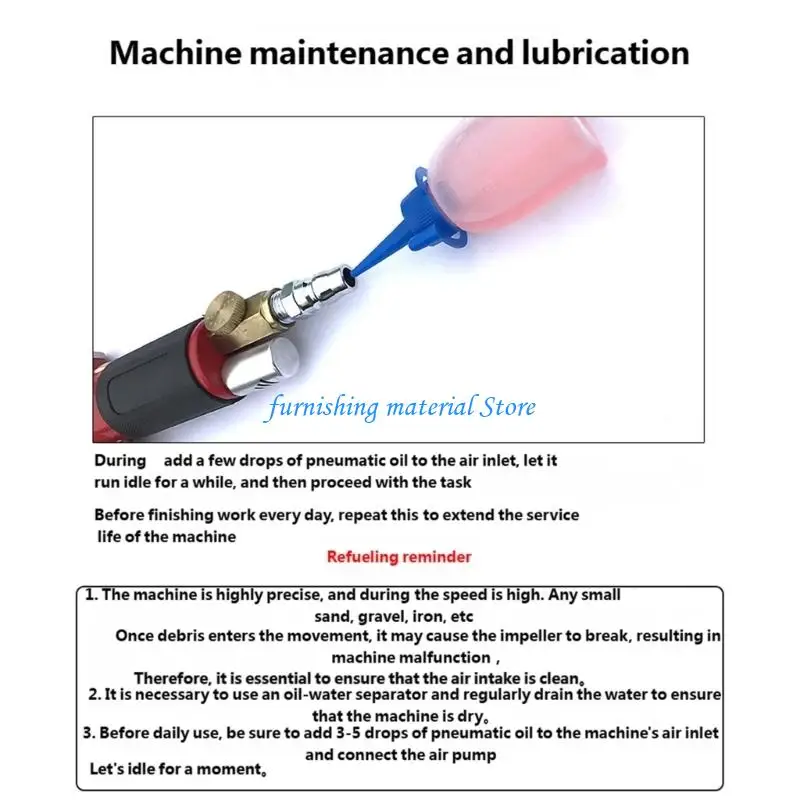 

Y5GD Compactly Pneumatic Engraving Tool With 3mm Chuck Air Die Grinder For Precise Work On Various Materials Automotive Repair