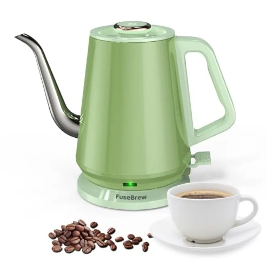 

Gooseneck Electric Kettle 0.8L 1200 Watts Fast Boiling Stainless Steel BPA Free Automatic Shut Off Pour Over Kettle for Small K