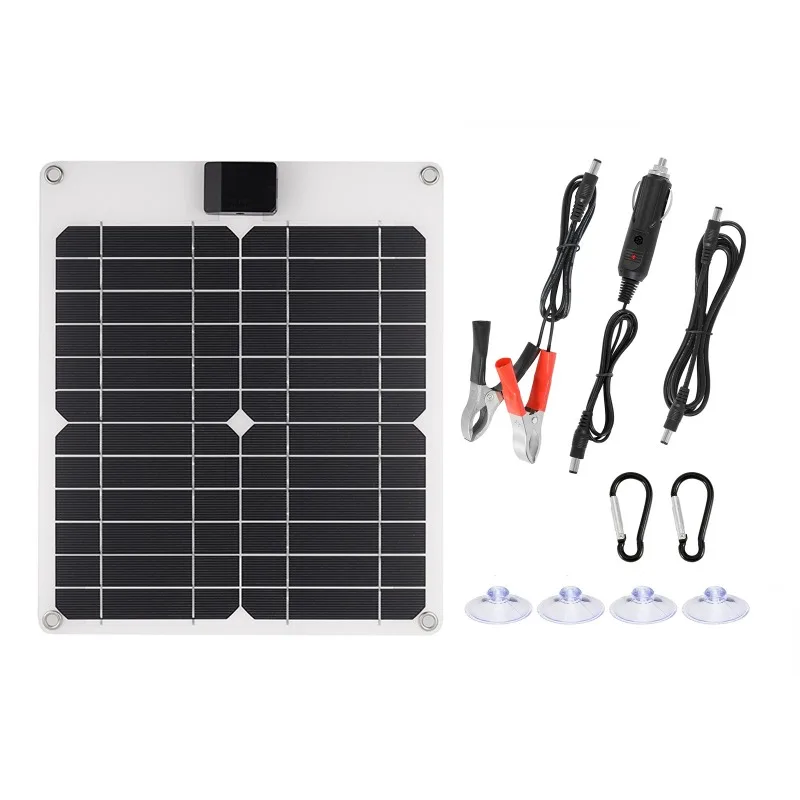 30W Portable Solar Panel 5V Lightweight Mini USB Solar Charger for Mobile Phone Power Bank Outdoor Camping Hiking Backpacking