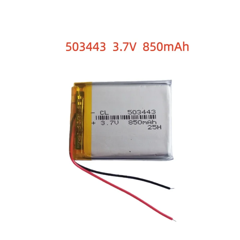 

503443 3.7V 850mAh Lithium Polymer LiPo Rechargeable Battery Li cells For PAD DVD E-book Note Book Bluetooth Headset Mobile