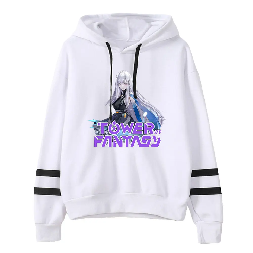 Toren Van Fantasy Spel Unisex Pocketless Parallelle Staven Mouw Sweatshirt Vrouwen Heren Hoodie Harajuku Streetwear Kleding