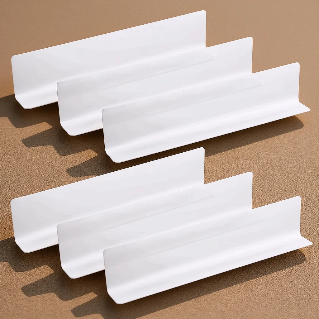 

6pcs L-Shaped Shelf Dividers 28Cm Clear Plastic Rack Dividers For Closet Storage Organizer Transparent Cabinet Divider Nail-Free