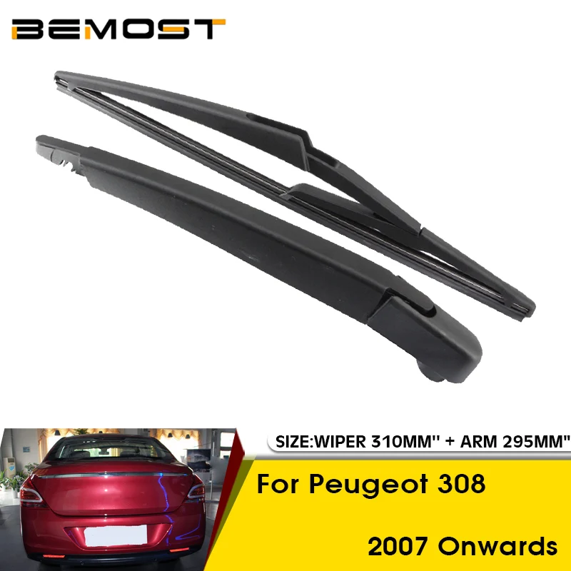 Car Wiper Blade For Peugeot 308 2007 Onwards Rear Back Windshield Windscreen Rear Wiper 310mm+Arm 295mm Car Accessories