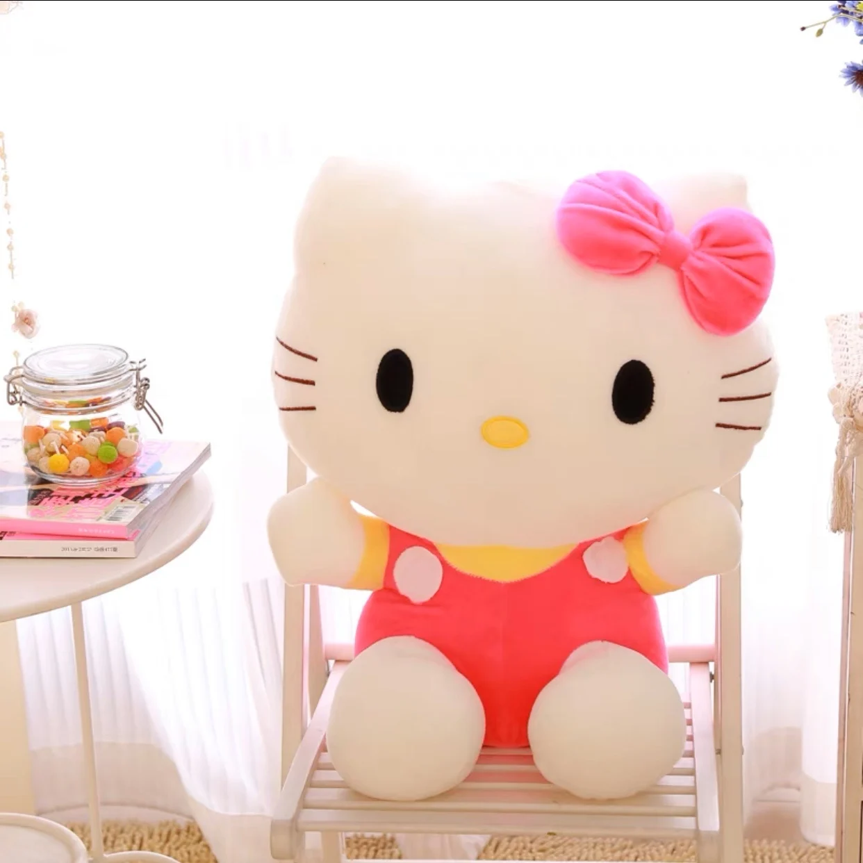 

Плюшевые игрушки Sanrio 20 см, милые плюшевые куклы Hello Kitty, украшение для комнаты, милая мягкая игрушка-животное, подарок на день рождения для подруги