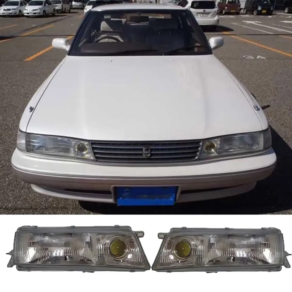 A Pair Car Headlamp For Toyota Mark-II GX80 JZX81 LX80 YX80 1990