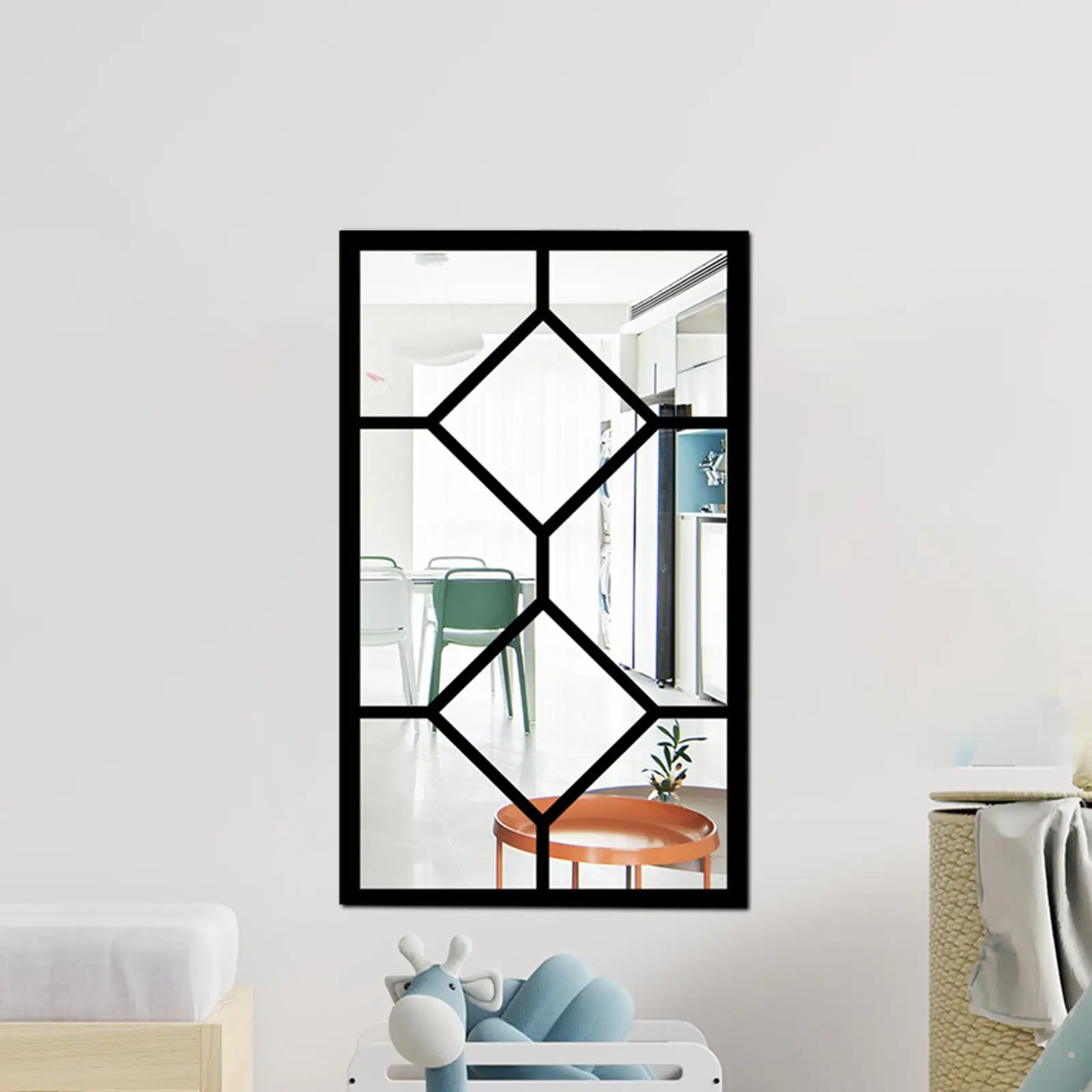 Imitatie raam wandspiegel moderne wanddecoratie voor keuken slaapkamer boerderij zwart