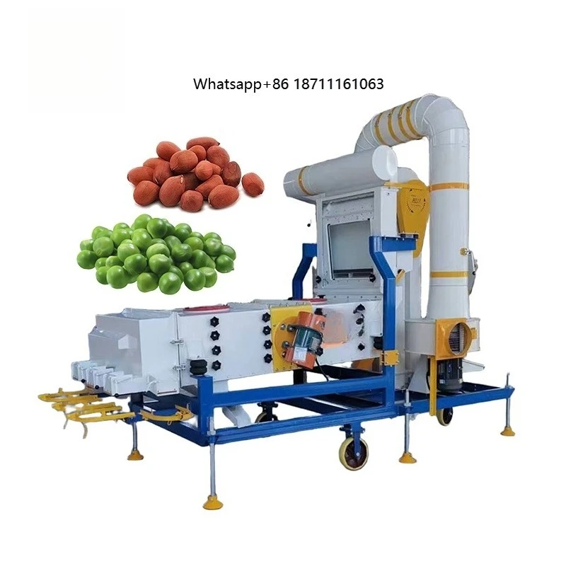 High Efficiency Mobile Combine Seed Cleaner Sesame Seed Cleaning Machine Beans Cleaning Processing Machine Motor High