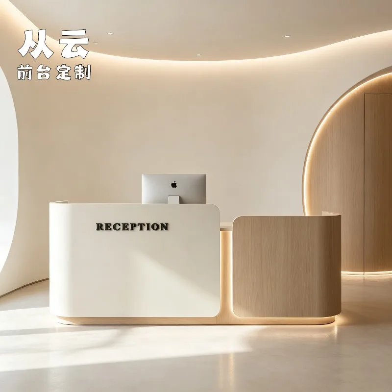 Welcome Unique Reception Desks Display Luxury Beauty Aesthetic Reception Desks Company Design Mostrador Commercial Furniture